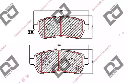 Комплект тормозных колодок DJ PARTS BP1713